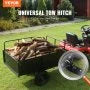 Dump VEVOR Utility 15 Garden Steel for Cubic Cart ATV Feet Mower Heavy Lawn with 750lb Capacity, Riding Trailer, Duty Trailer Tractor