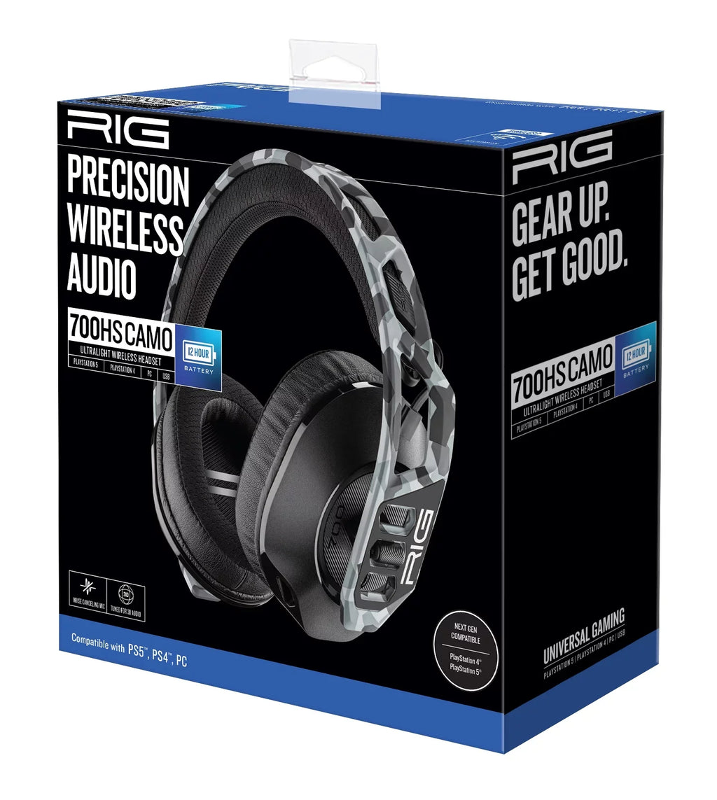 & PlayStation Headset Camo PS4, Mobile, Arctic PC Gaming RIG Wireless HS for PS5, 700