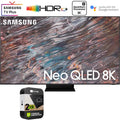 Inch QLED Protection Neo Plan (2021) Samsung Extended Restored 85 8K 2 Bundle Premium TV with Year (Refurbished) Smart QN85QN800A