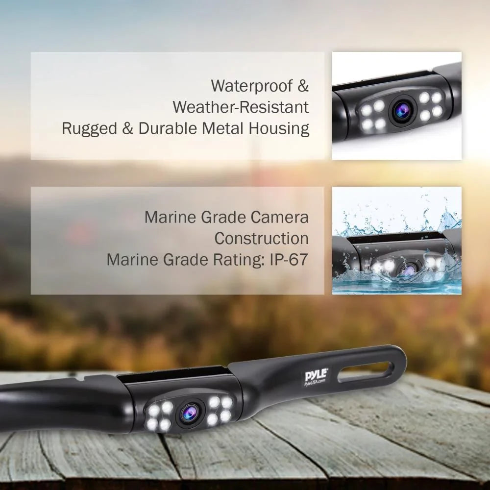 Night PLCM2710.5 Backup Reverse Mountable, Waterproof Vision, Front or - Rear Cam, Parking PYLE Camera, Rear View