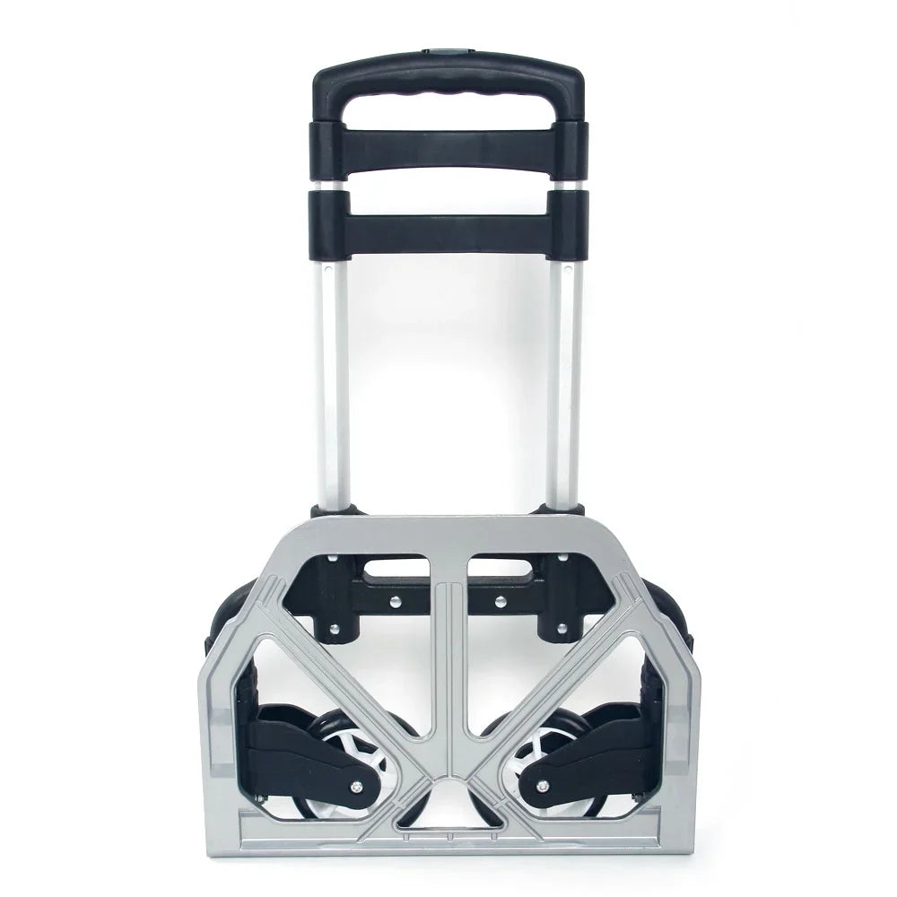Foldable GoDecor Trolley, Telescopic for Rod, with Black Portable Luggage, Carry