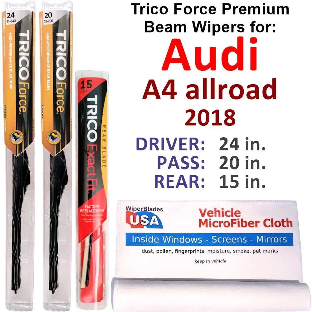Performance allroad Wipers Beam A4 2018 3) Audi Wiper w/Rear (Set of