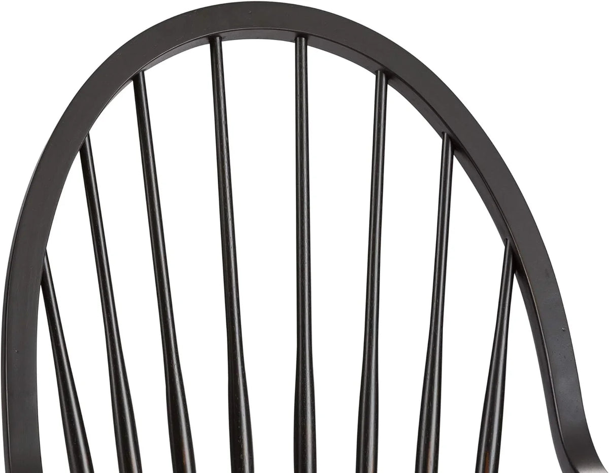 Chair, X Windsor Arm D25 Black H41, Back X W25