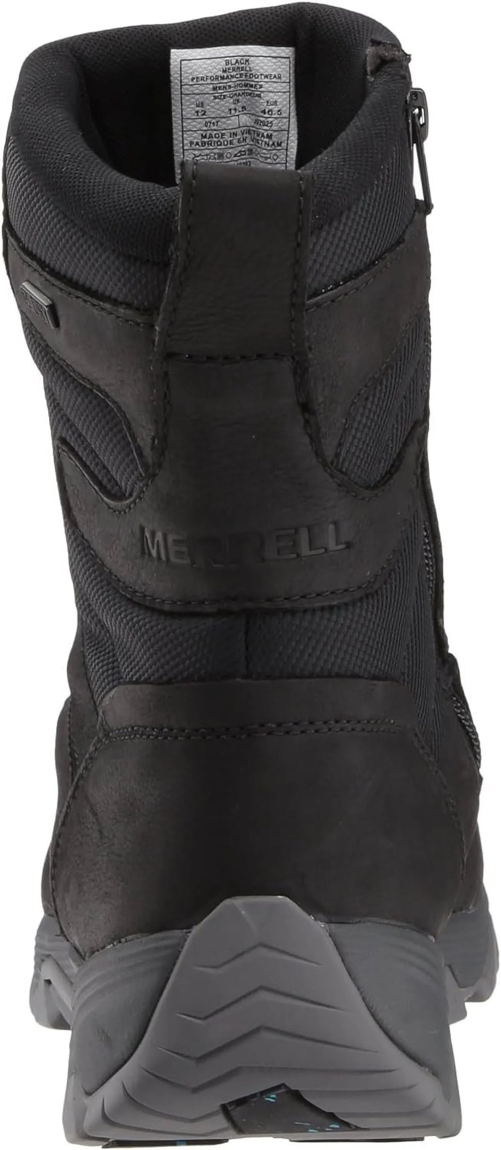 Merrell 7 Men's Black, Boot, 8" COLDPACK Polar M US ICE+ Snow Waterproof Zip
