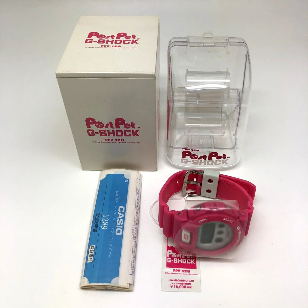 ITJT9ZWV73LU Men's G-SHOCK Eyes Pet Quartz Collaboration Mikunigaoka DW-6900BMO-9JR Post CASIO Store White (Good) Watch Pre-Owned Pink Three