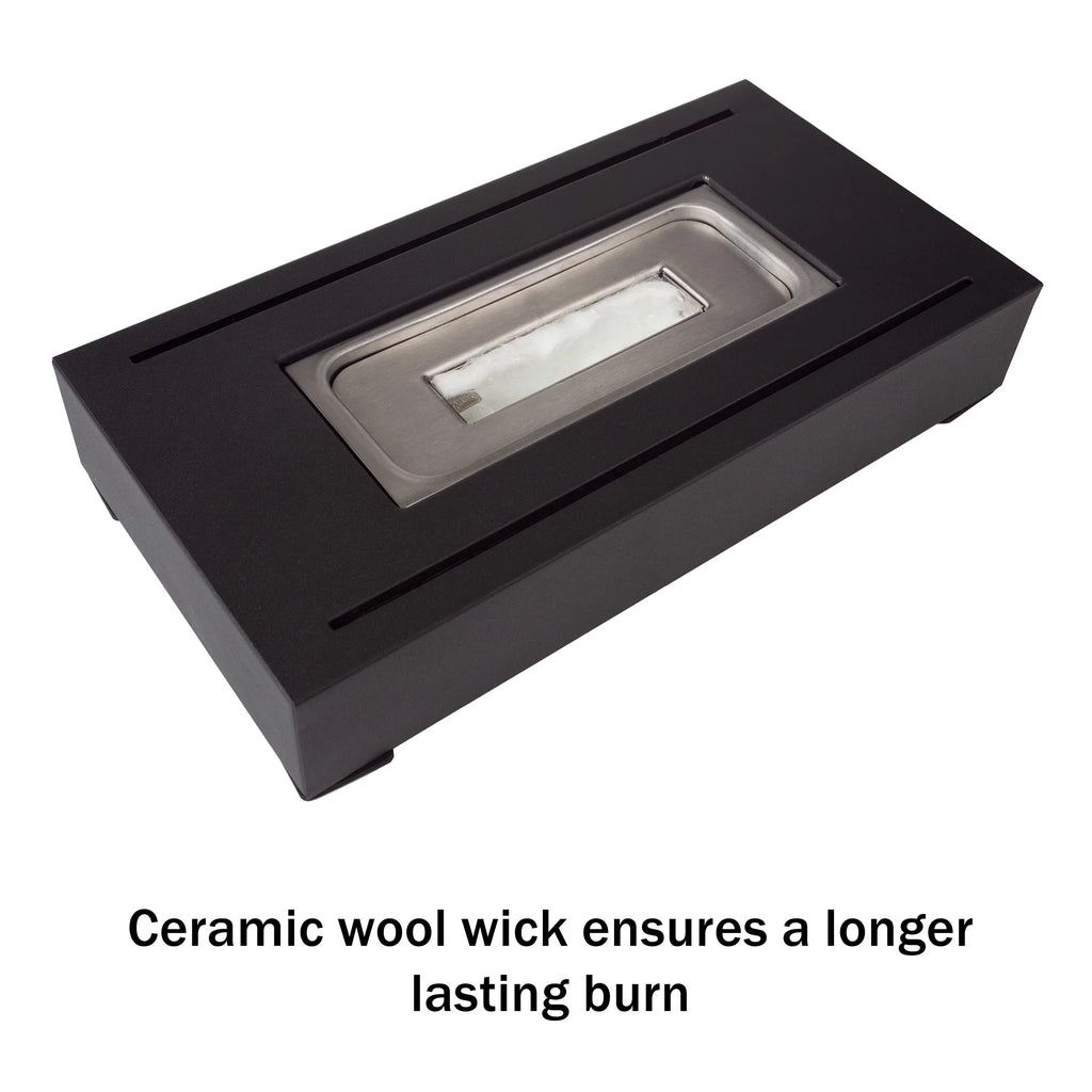 Northwest or Black Ethanol 2-Pack Ventless Outdoor Rectangular Fireplace, Bio Tabletop Indoor
