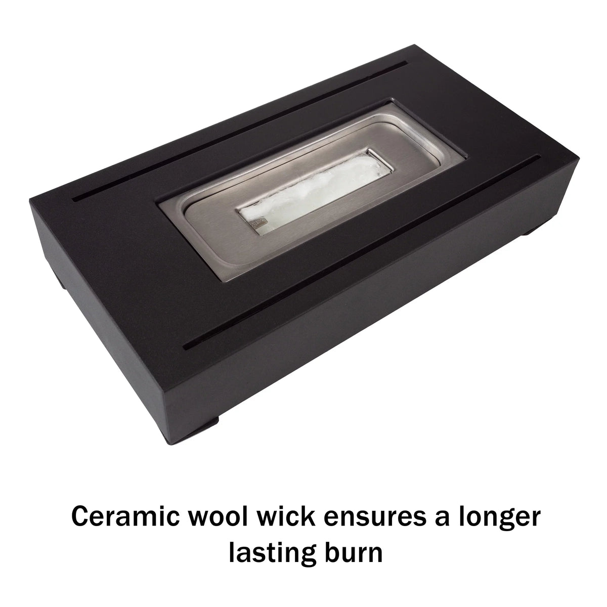 Northwest or Black Ethanol 2-Pack Ventless Outdoor Rectangular Fireplace, Bio Tabletop Indoor