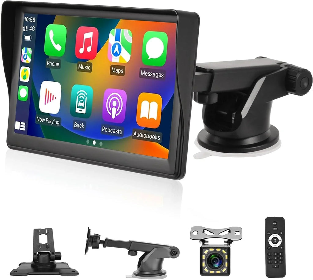 Link TF/USB Car Touch Van 12-30V Stereo Suv with Camera Radio Pickup, Android FM Screen Wireless Carplay Auto Portable Mirror Backup Car Bluetooth 7" Podofo for