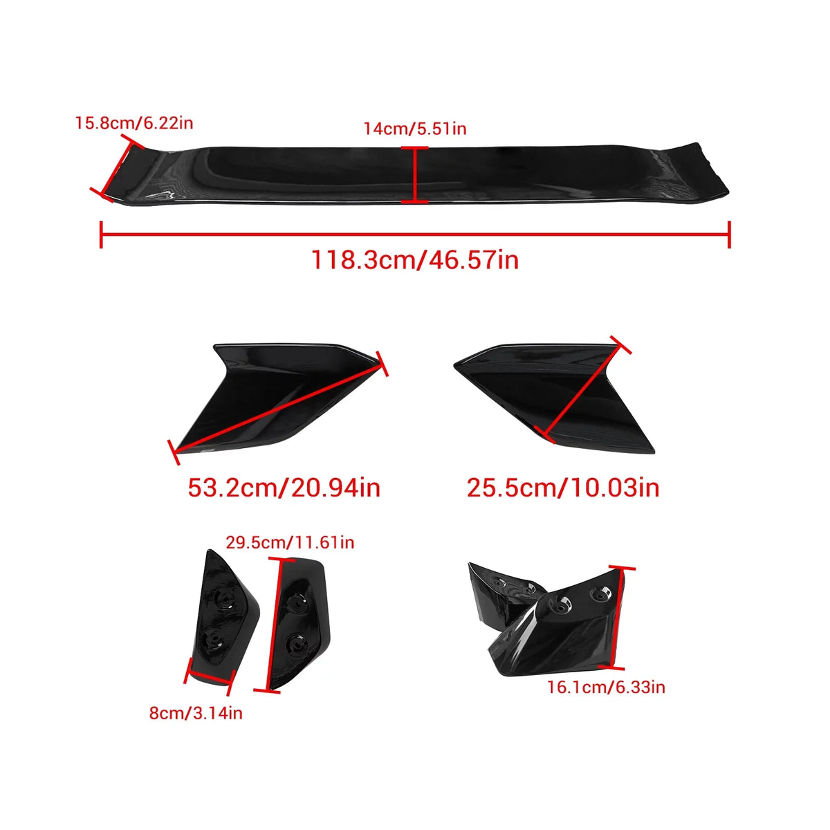 Rear Wing Spoiler NINTE Trunk Hatchback 2022-2024 Tail Honda Civic 11th for Spoiler