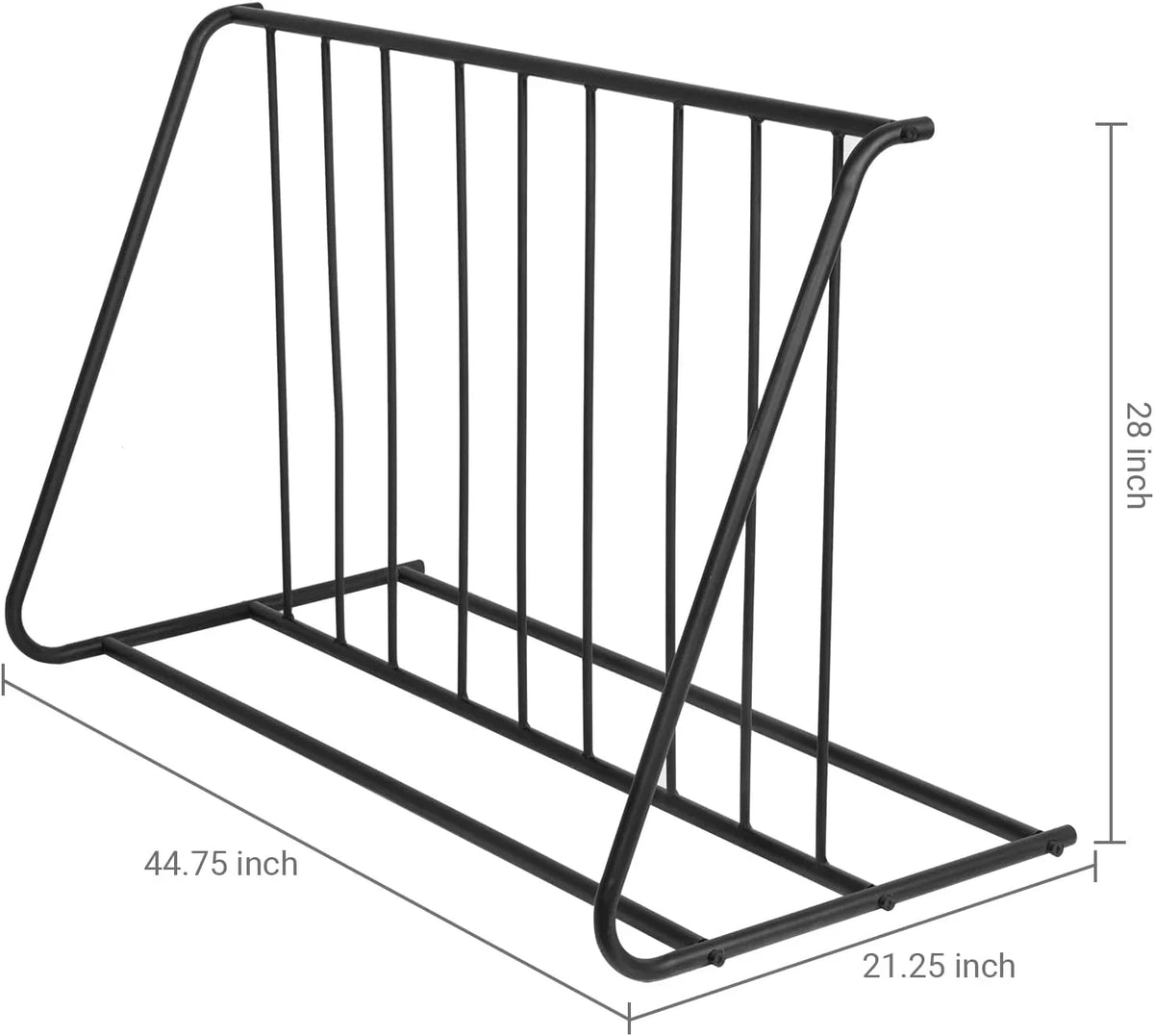Storage Rack Double-Sided YGDU Capacity Parking Pipe 6-Bicylce Holder, Black Stand/Grid Steel Bike Bicycle