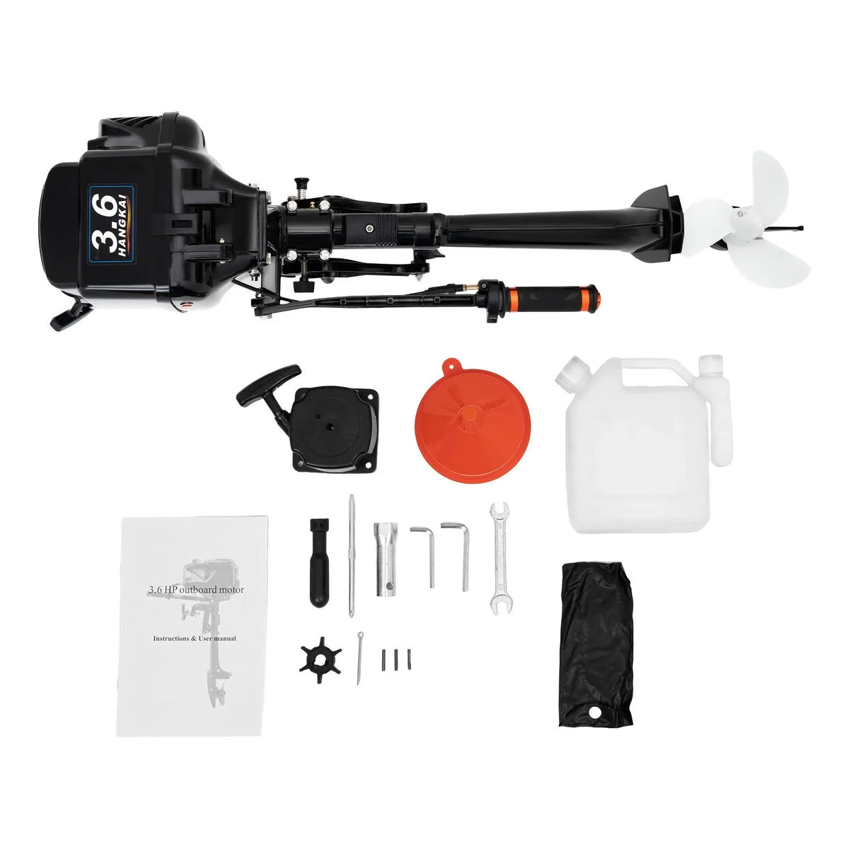 Engine Boat Motor Aquaculture Fishing Stroke Boat Outdoor 3.6HP Adventure Motor,Trolling WUZSTAR Outboard 2 for