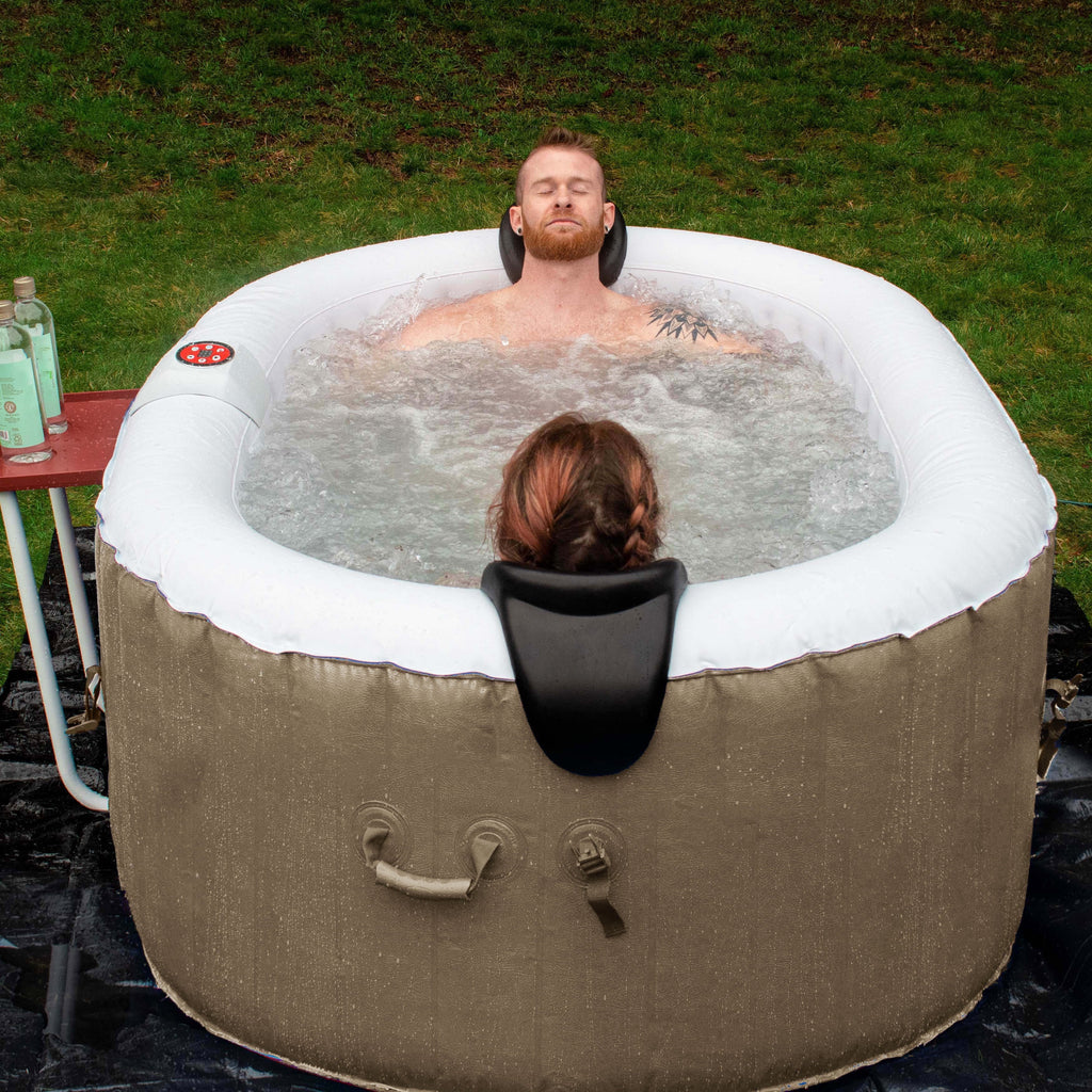 Person 145 ALEKO Cover Gallon with Oval 2 Hot Brown Jetted Inflatable Tub