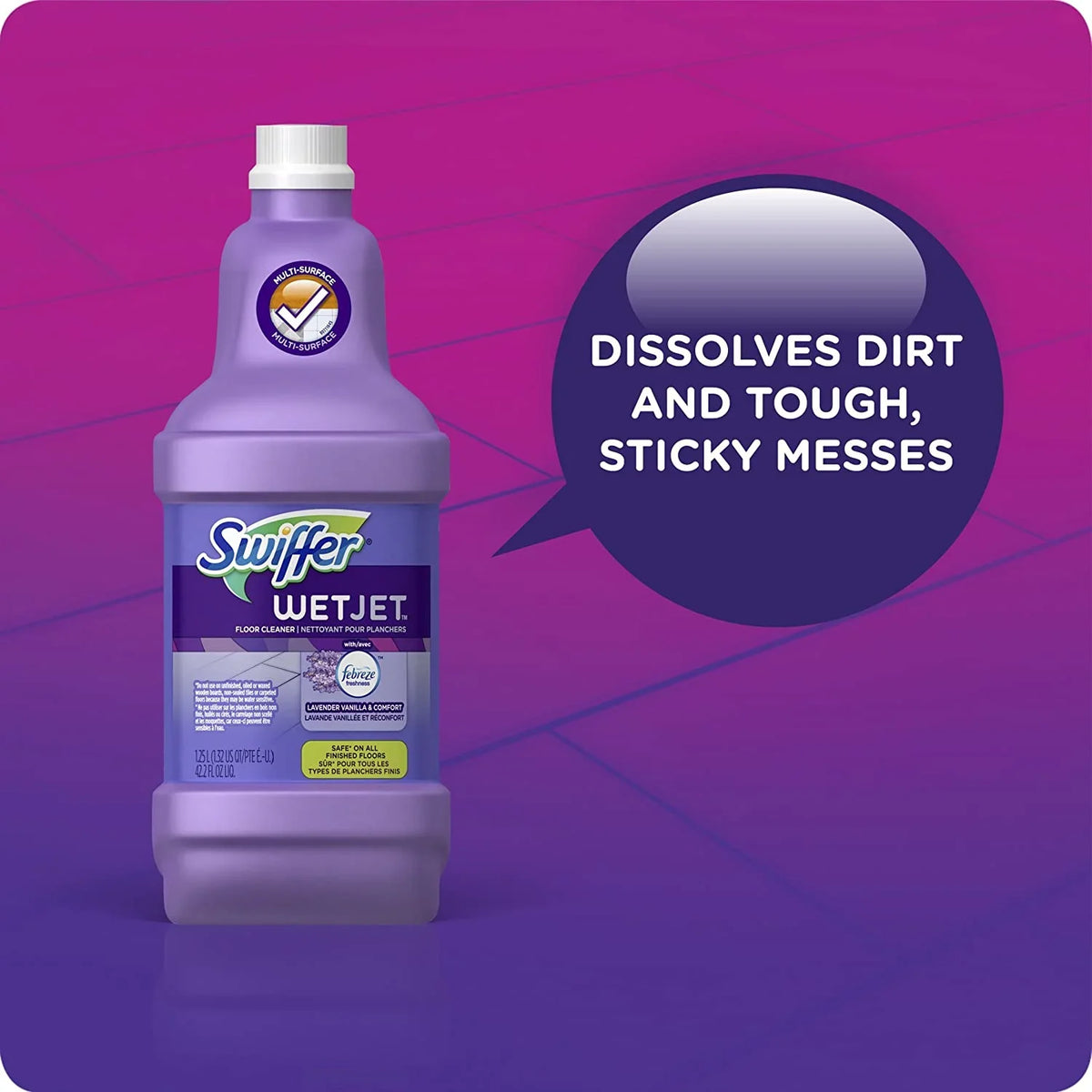 42.2 Comfort, Wet & (Pack Ounce Cleaner Refill, Floor Solution Vanilla 4) Fluid Lavender Swiffer of Jet
