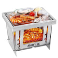 Steel Folding Picnic Portable For Windproof Stainless Home Tool Camping Burning MABOTO Outdoor Camping Grill BBQ Park Wood Use Grill
