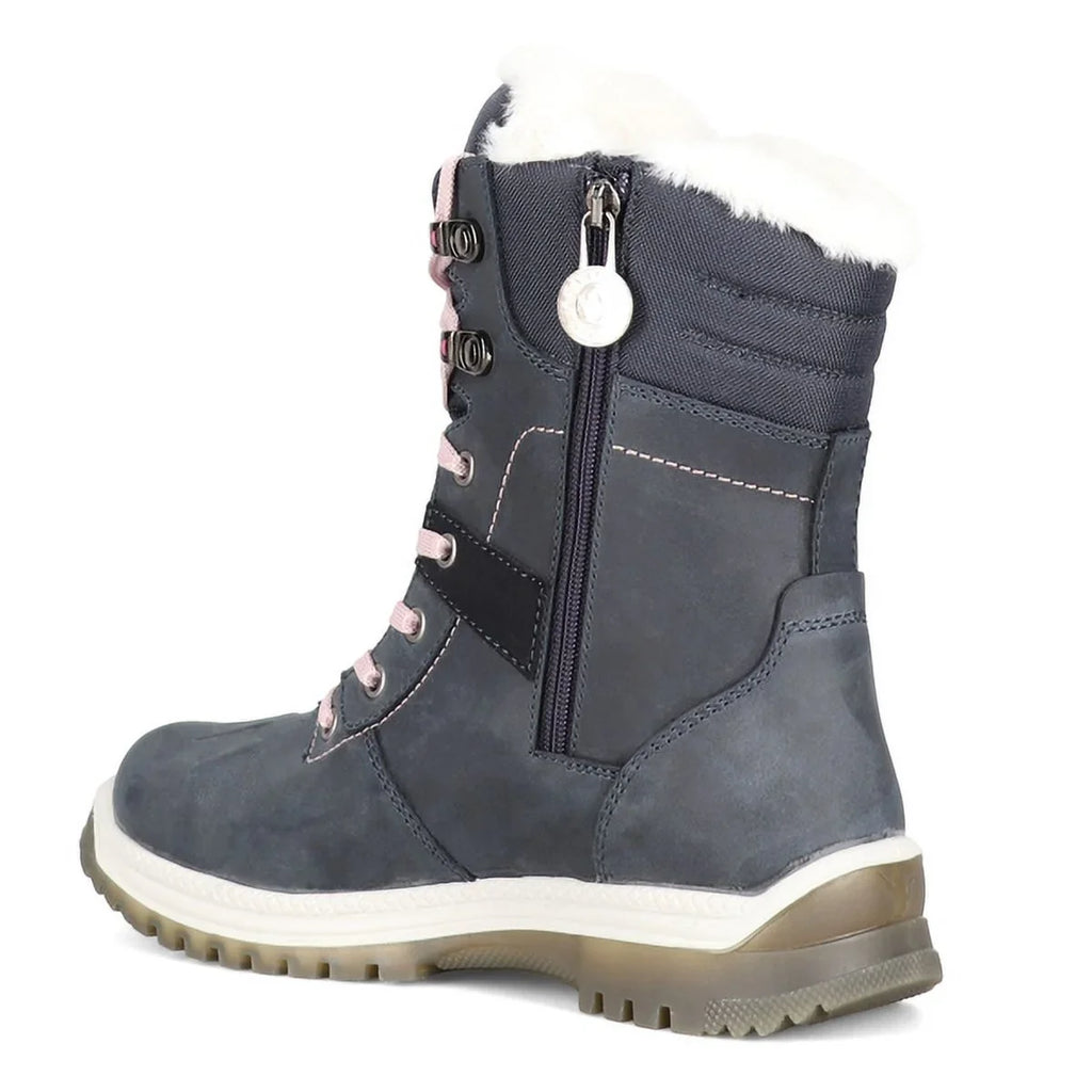 May (M) Women's Round Waterproof 7 Outsoles Size Santana Toe Canada Side-Zip Night/Peony, Non-Slip Boots,