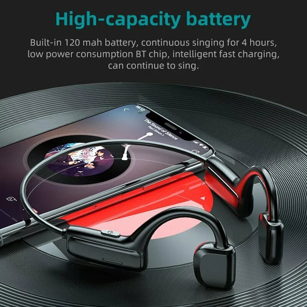 Bone Headset Conduction Wireless Outdoor 5.1 Sport Headphones Earbuds Bluetooth