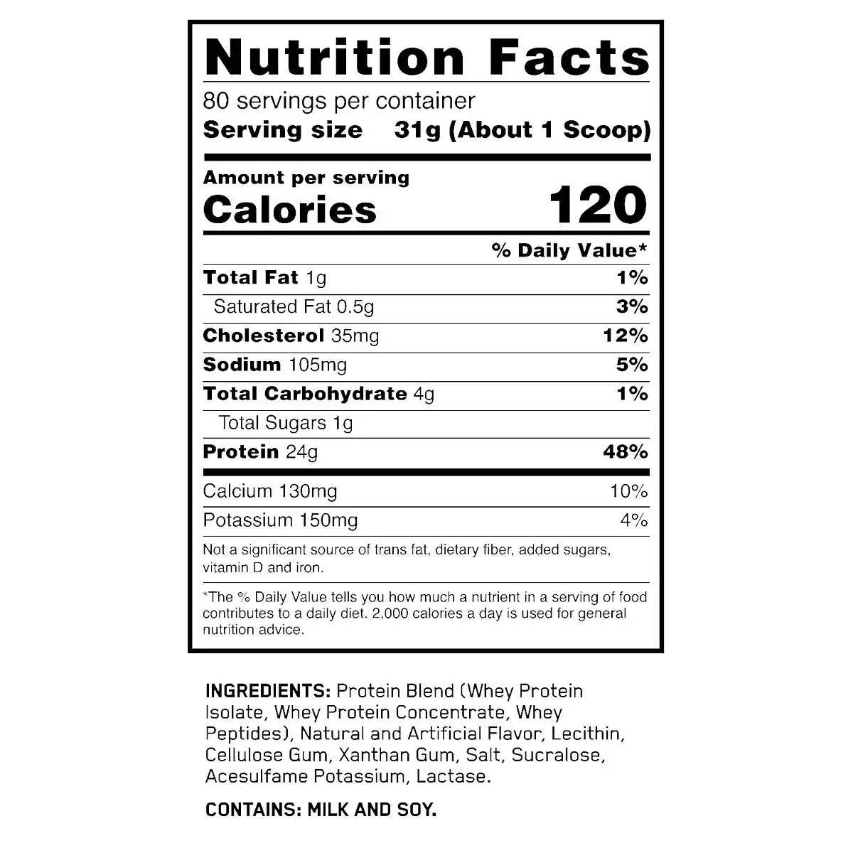 100% Cream Gold Servings Ice Whey 80 Nutrition Protein Standard Optimum Vanilla