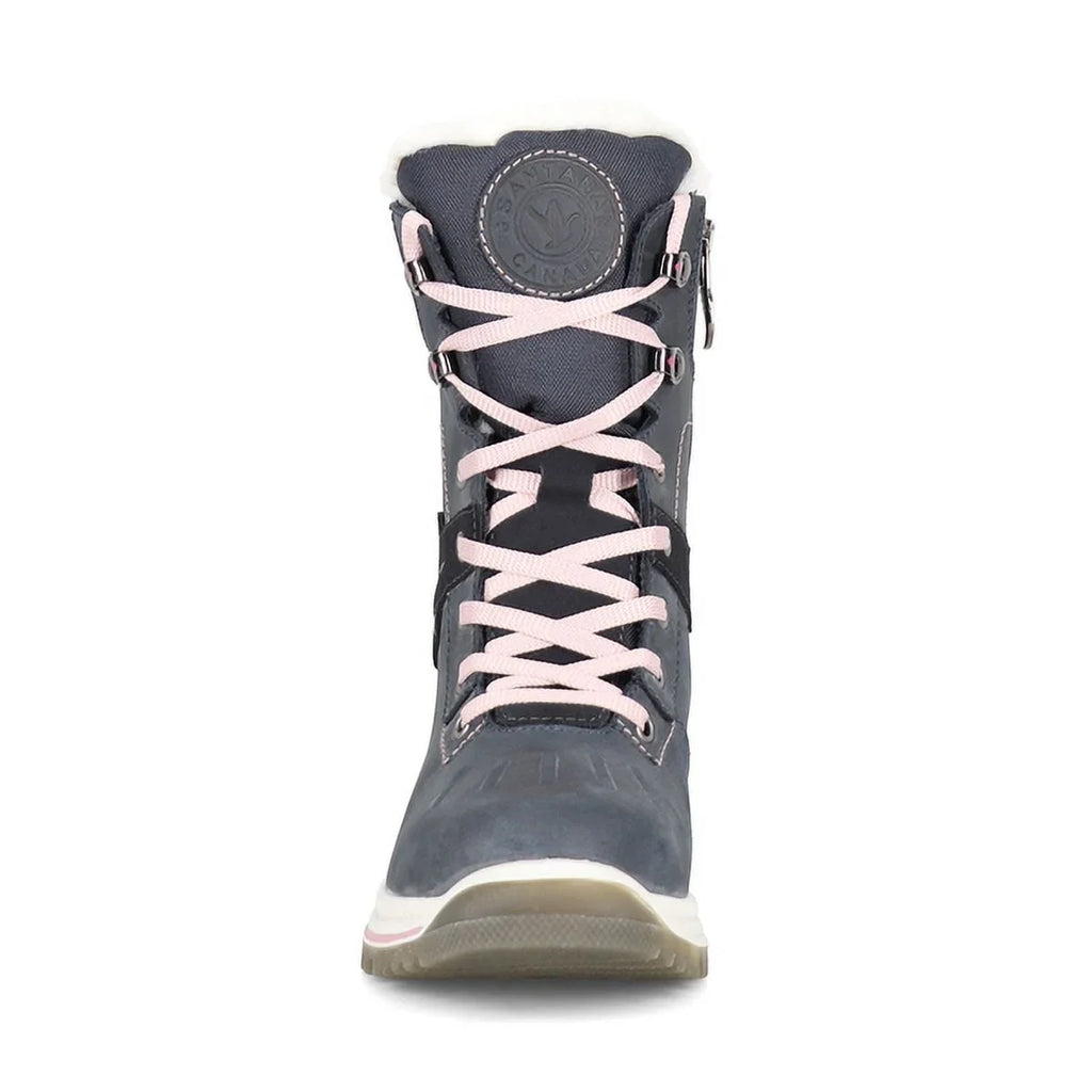 May (M) Women's Round Waterproof 7 Outsoles Size Santana Toe Canada Side-Zip Night/Peony, Non-Slip Boots,