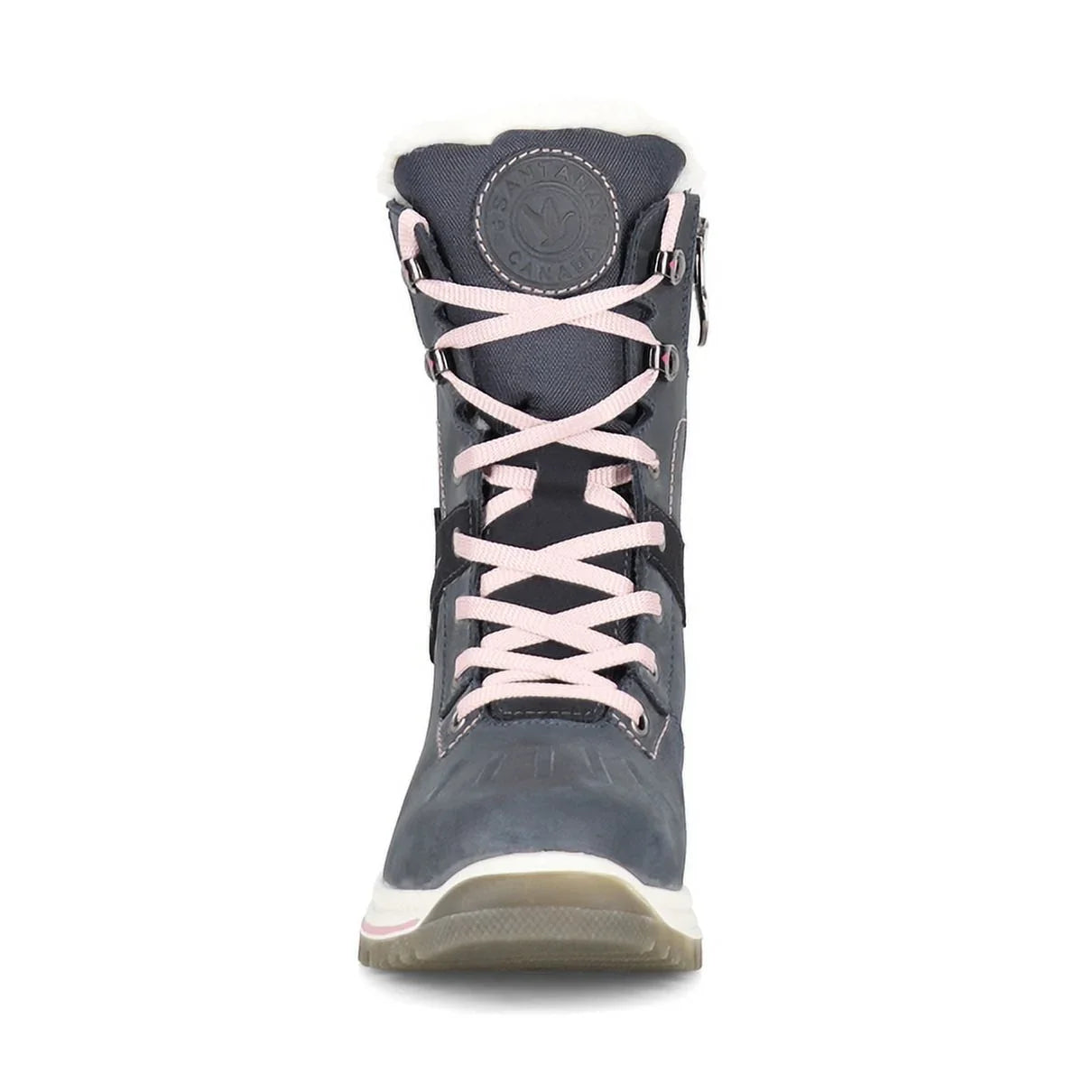 May (M) Women's Round Waterproof 7 Outsoles Size Santana Toe Canada Side-Zip Night/Peony, Non-Slip Boots,