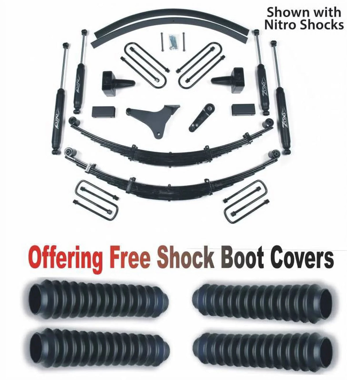 1999 F250 With 6in Suspension Free Ford 4WD System OffRoad Protectors Zone Boot ZONF44N