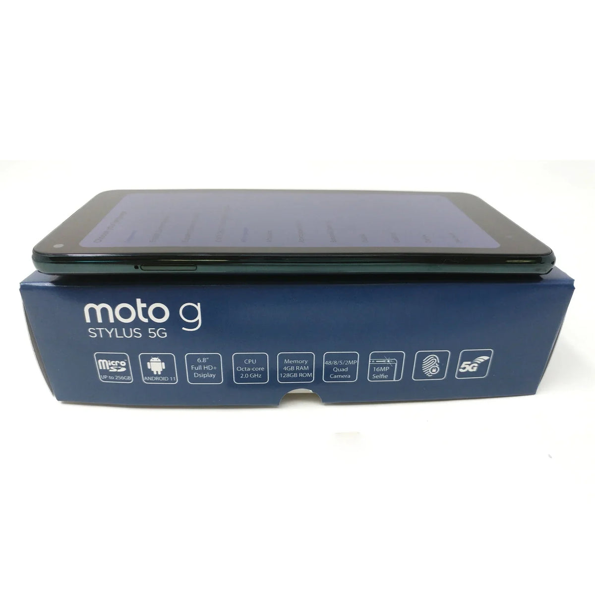 Box - Emerald XT2131-3 RAM Phone 128GB Cosmic G Unlocked 4GB 2021 Motorola 5G Moto 6.8" Open Stylus