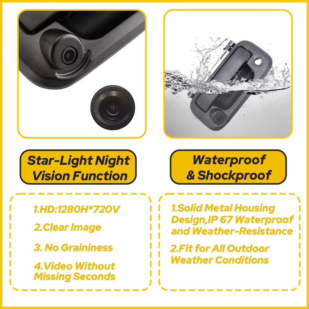 F550 2008-2014 F250 Rear F350 Fits F450 Tailgate 2004-2014 with F150 Camera For Backup Handle Camera View Ford