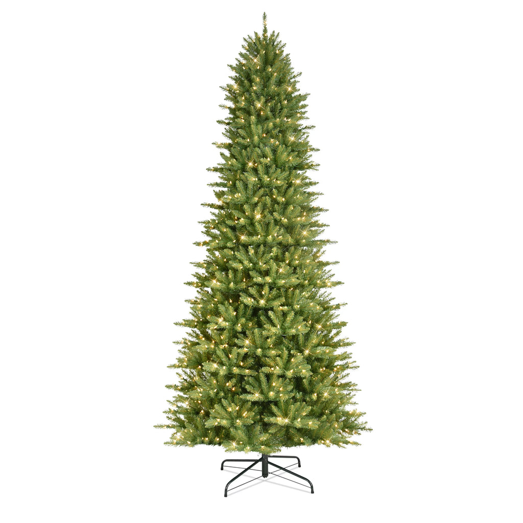Pre-lit Artificial Fraser Clear 800 UL Fir Christmas Tree Lights listed 9 ft. Slim