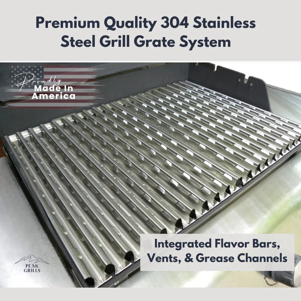 Weber System for Half | Genesis Peak Replacement II, Grill Grate Grate Grills™ Surface.