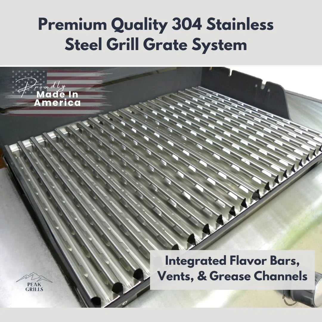 Weber System for Half | Genesis Peak Replacement II, Grill Grate Grate Grills™ Surface.