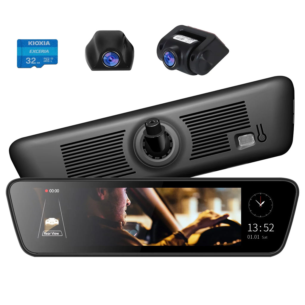 Full Cameras View Streaming Car Dual Camera Smart 1080P Mirror Touchscreen Rear Rear 9.35 HD Front View inch Back Camera Truck Dash