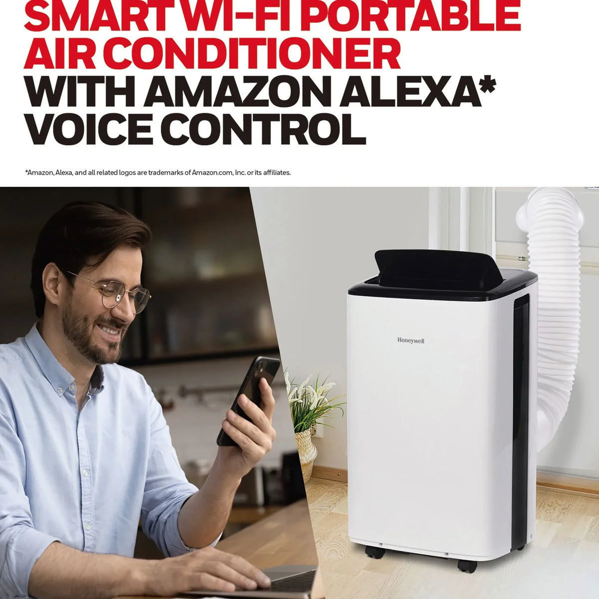 BTU & Portable Dehumidifier Smart Air Control, Voice WiFi HF0CESVWK6 10,000 Conditioner with Honeywell