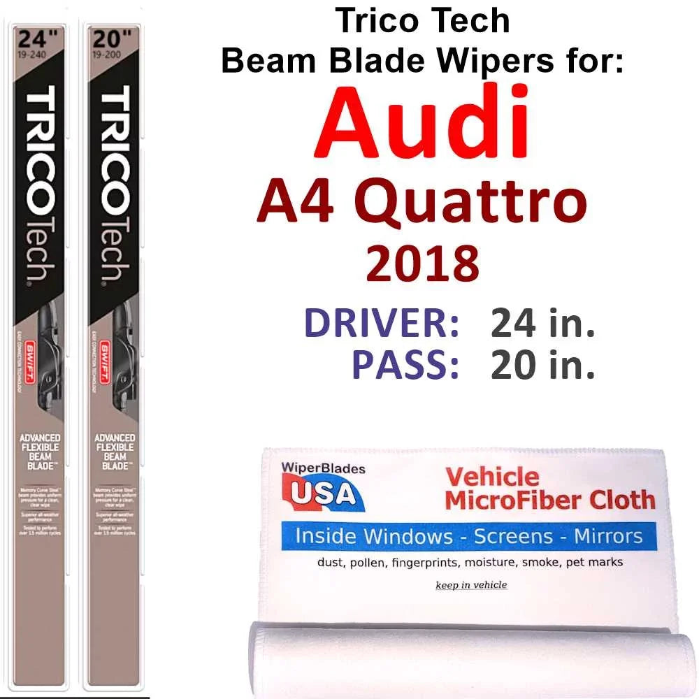 Quattro 2) (Set Audi A4 of Blade Wipers Beam 2018