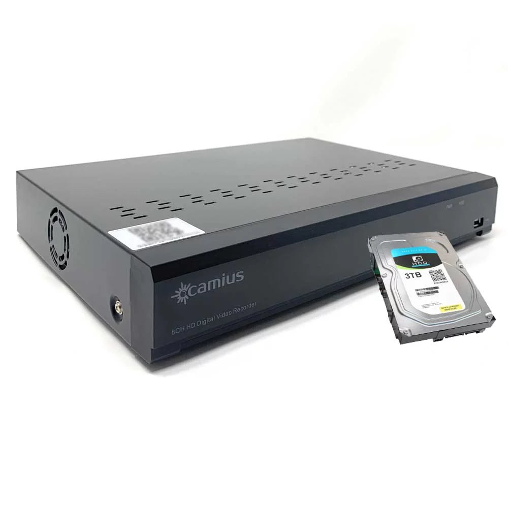 recorder IP Camius DVR analog with 3TB, Drive Hybrid cameras Channel 8 CCTV for DVR security DVR) 4 Hard (only 8 and 4K