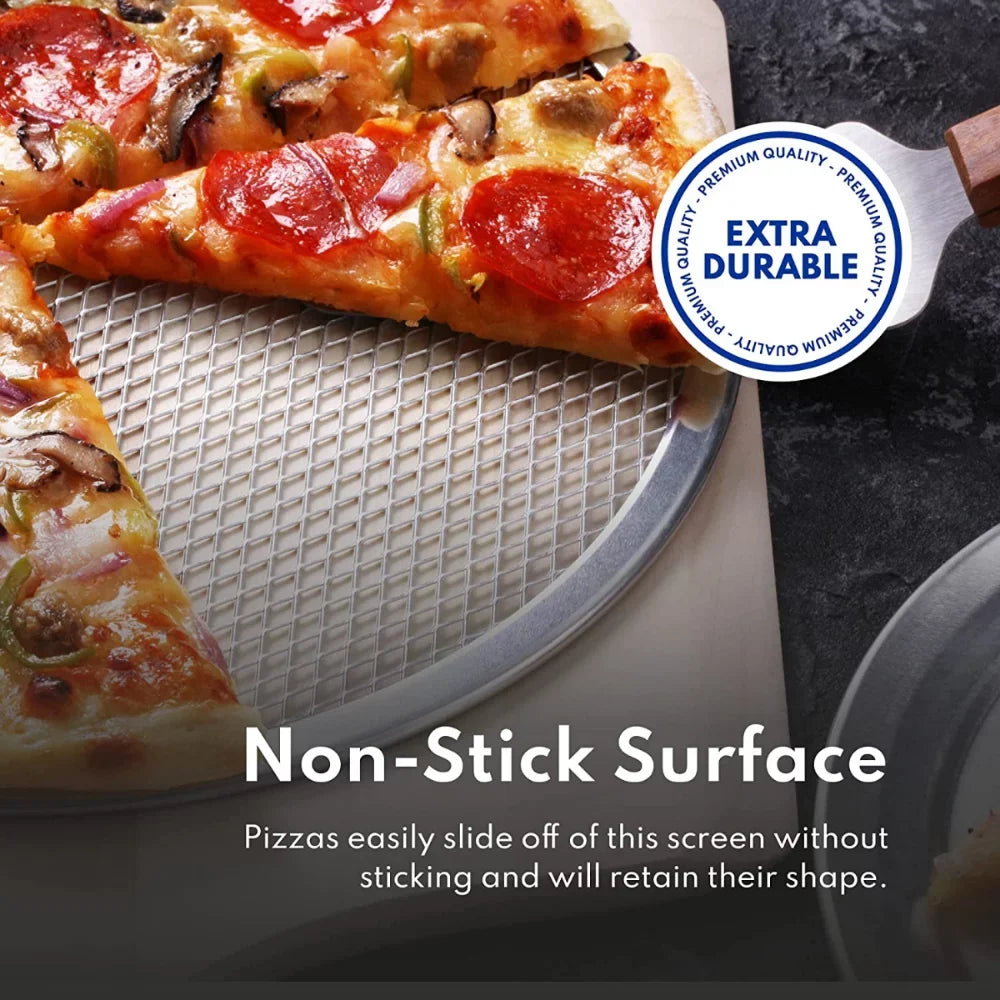 Pizzerias 1pc, Bake Restaurants, Gadgets, Seamless Pizza Shortens Perfect Screen, & Kitchen Pizza Restaurant-Grade Tools, Aluminum For Baking Time! Screen, Bakes Kitchen Baking Pizza Aluminum Evenly &