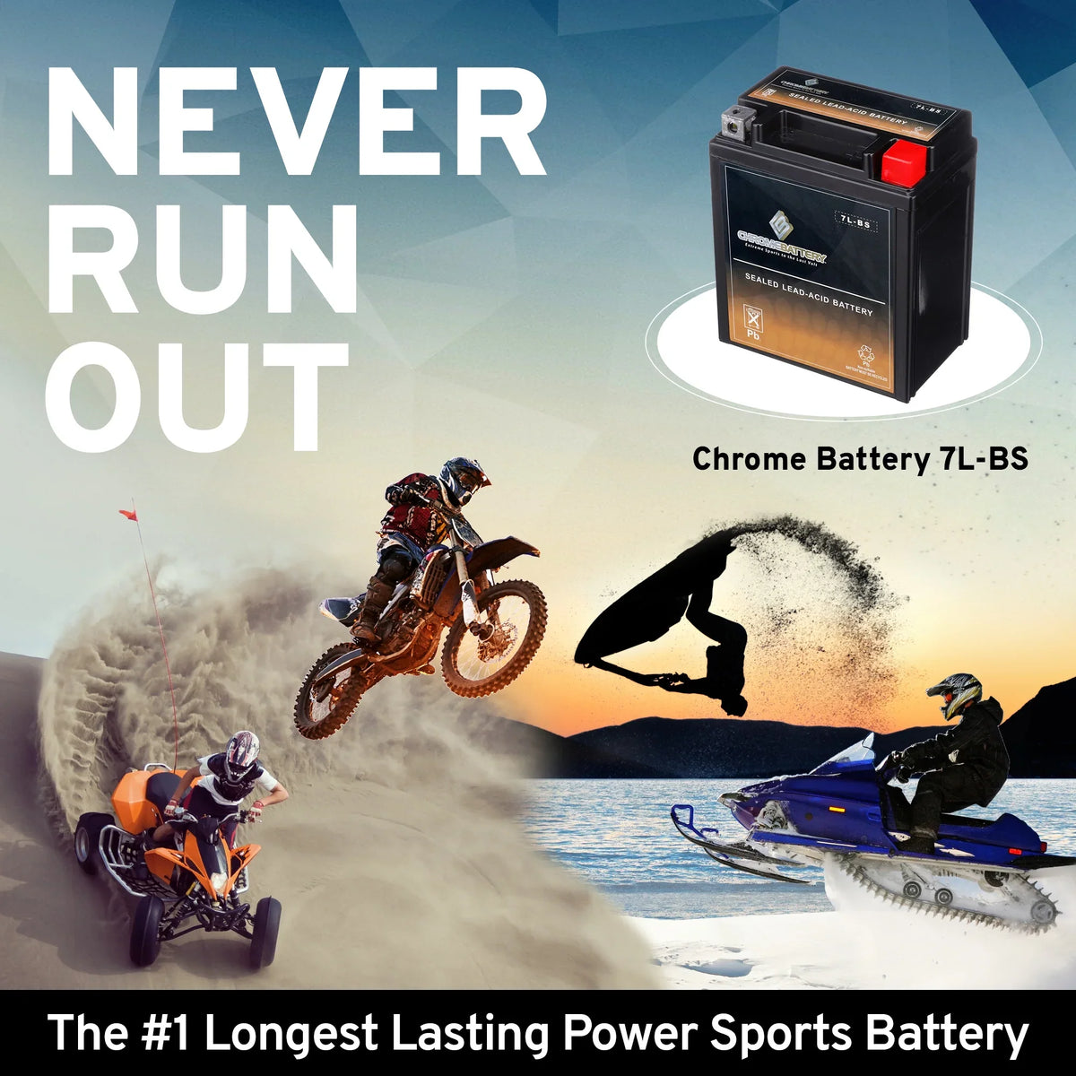 Kawasaki Battery Battery Cca) Atv Ytx7l-bs Ah, 450cc 2009 12 Volts,6 Chrome (7l-bs for 75 Kfx450r