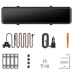 Touch Cam, GPS Rear Parking Dash View 12" Monitoring, Mirror Rear and Screen Front Camera, Assist, TOGUARD 4K+1080P Parking