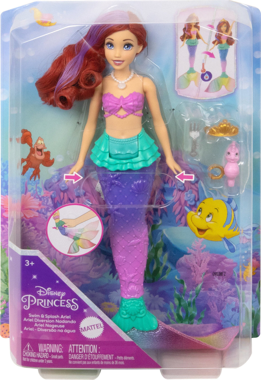 Swimming Mermaid Disney Doll Ariel Princess Toys,
