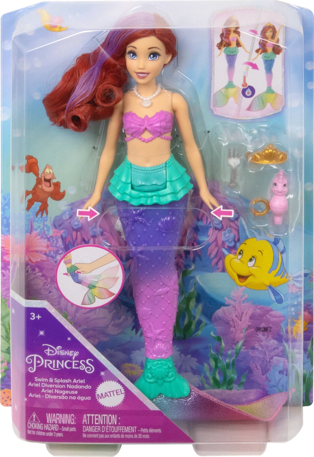 Swimming Mermaid Disney Doll Ariel Princess Toys,
