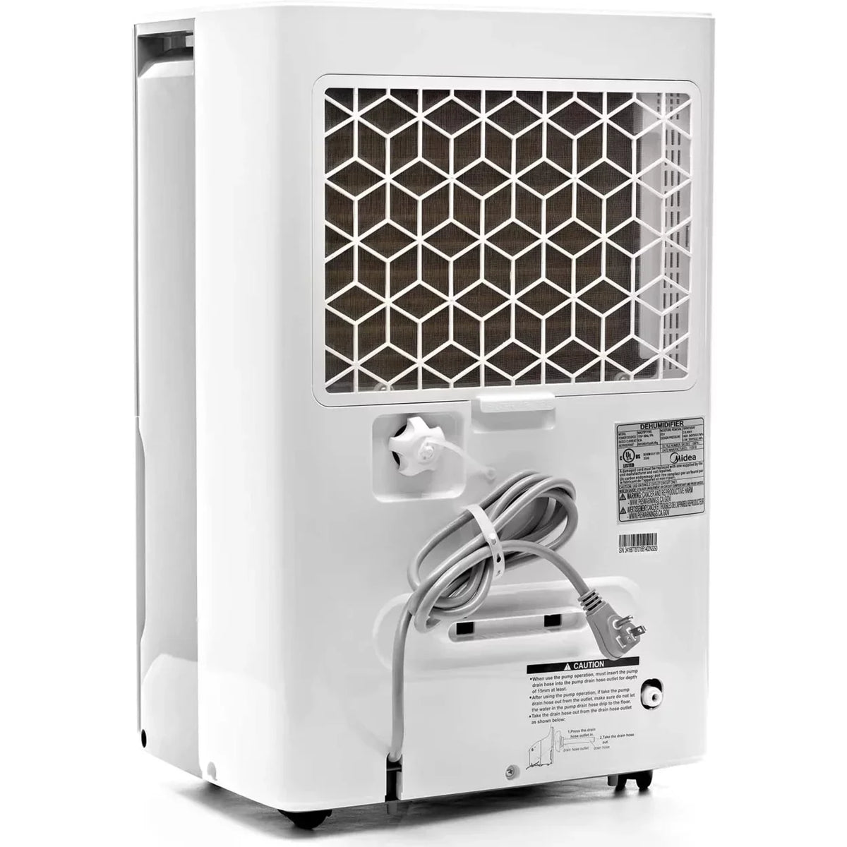 EnergyStar (Refurbished) Wet Dehumidifier Smart with Rooms Pump 50 Pint Restored Midea for