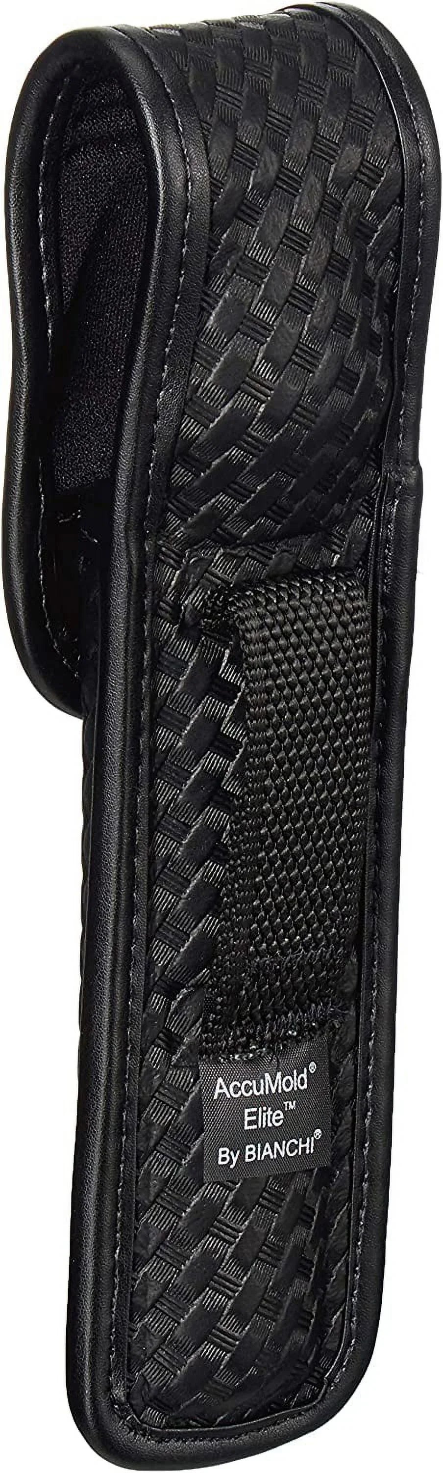 22239 Elite (Basketweave Accumold Light Size Black, Bianchi Bianchi - Pouch 7911 Snap Covered Brass Compact - 3)