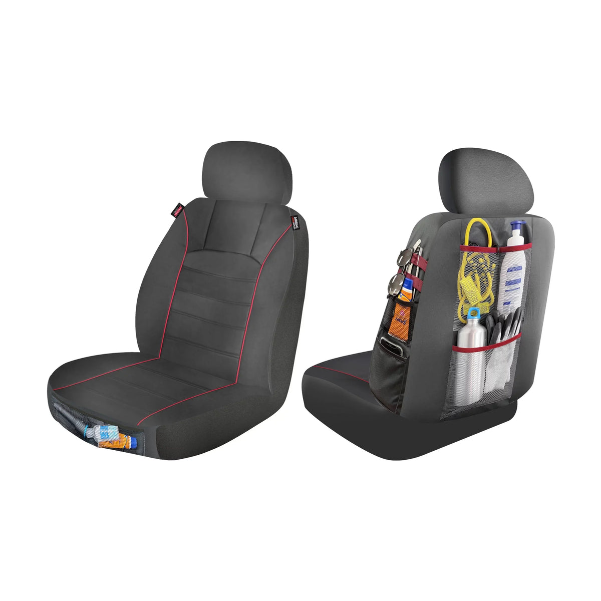 2 43156WDI and Seat Universal Piece Red, with Covers Black - Dickies Genuine Storage Car Front