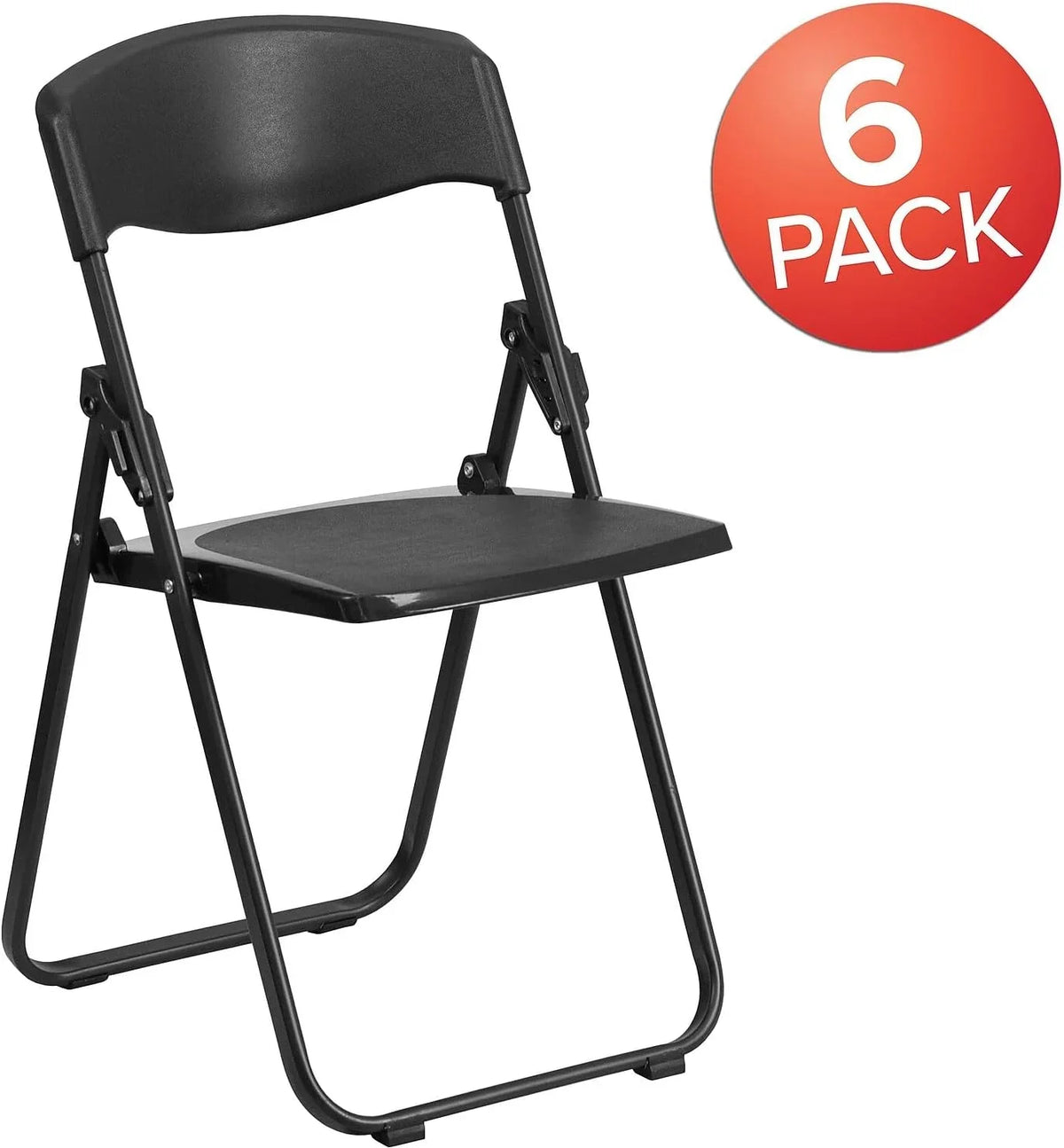 Folding Capacity With Black 6 Plastic Heavy 500 HERCULES Ganging Series Chair Built-In Duty Lb. Pack Brackets
