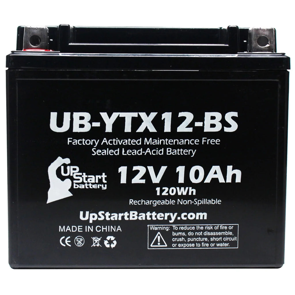 ATV FourTrax Replacement Recon Battery 2-Pack TE, Factory TRX250 - 250 Activated, TM, 10Ah, Free, UB-YTX12-BS 2009 Maintenance 12V, CC Battery Honda UpStart