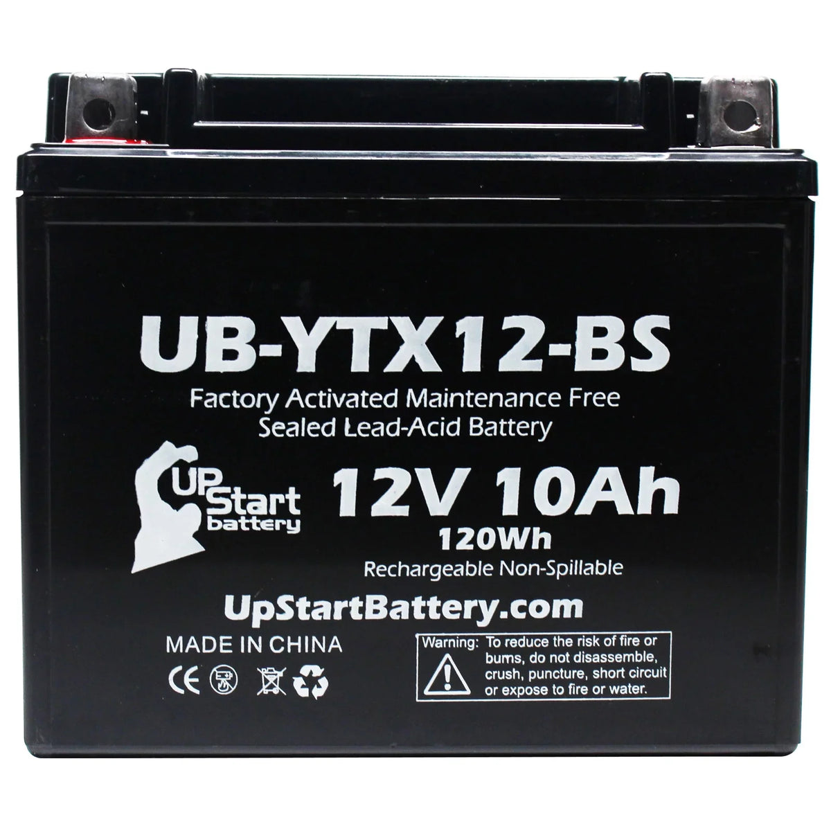 ATV FourTrax Replacement Recon Battery 2-Pack TE, Factory TRX250 - 250 Activated, TM, 10Ah, Free, UB-YTX12-BS 2009 Maintenance 12V, CC Battery Honda UpStart