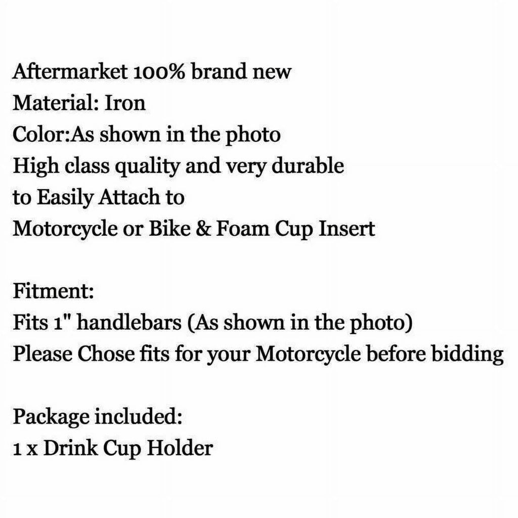 1" Cup Handlebar Chrome Metal Drink Motorcycle Holder Universal