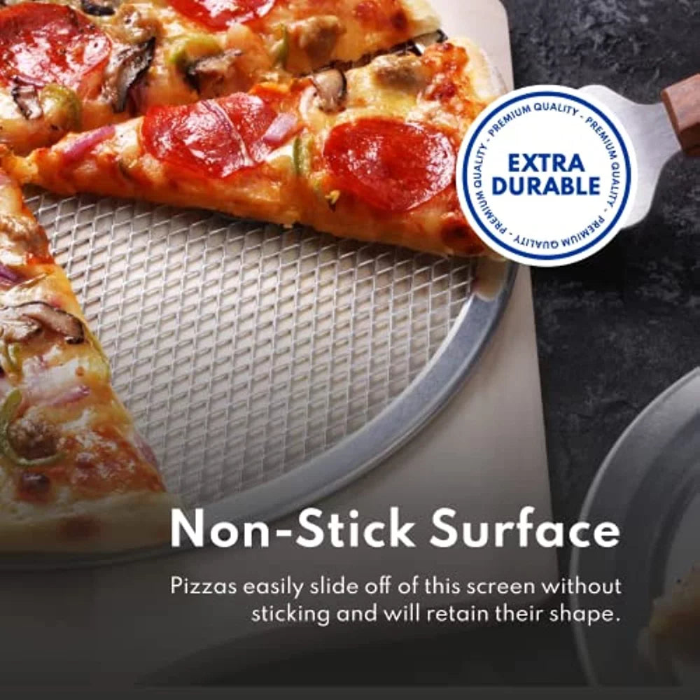 Pizzerias 1pc, Bake Restaurants, Gadgets, Seamless Pizza Shortens Perfect Screen, & Kitchen Pizza Restaurant-Grade Tools, Aluminum For Baking Time! Screen, Bakes Kitchen Baking Pizza Aluminum Evenly &