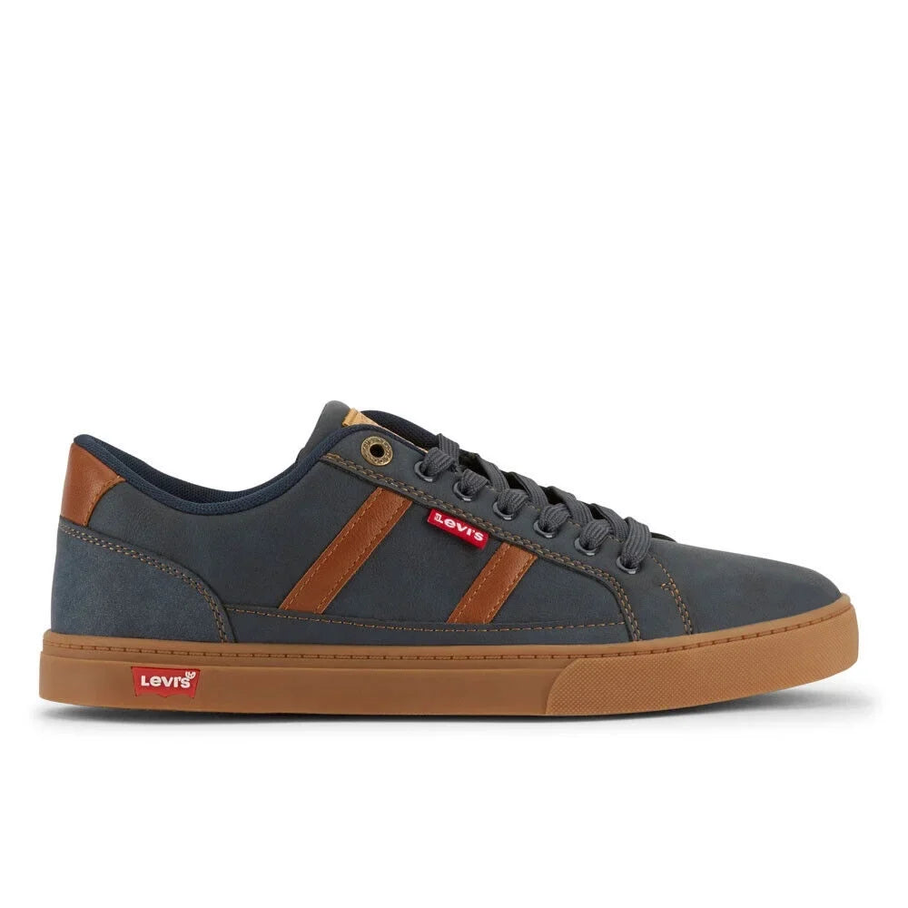 SNEAKERS 9.5 FAIRWAY LACE-UP SHOES LEVIS FM NEW MEN LOW SIZE NAVY/GUM SPORTS