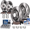 & 30pc Disc Replacement Front Pads - Rotors Town Routan Brake Ram Detroit C/V Axle Grand Lug Country - 330mm Caravan Nuts for 328mm Set Rear +20pc