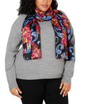 Scarf Giving Echo Butterflies Me Size) Silk (Black/Multi, One