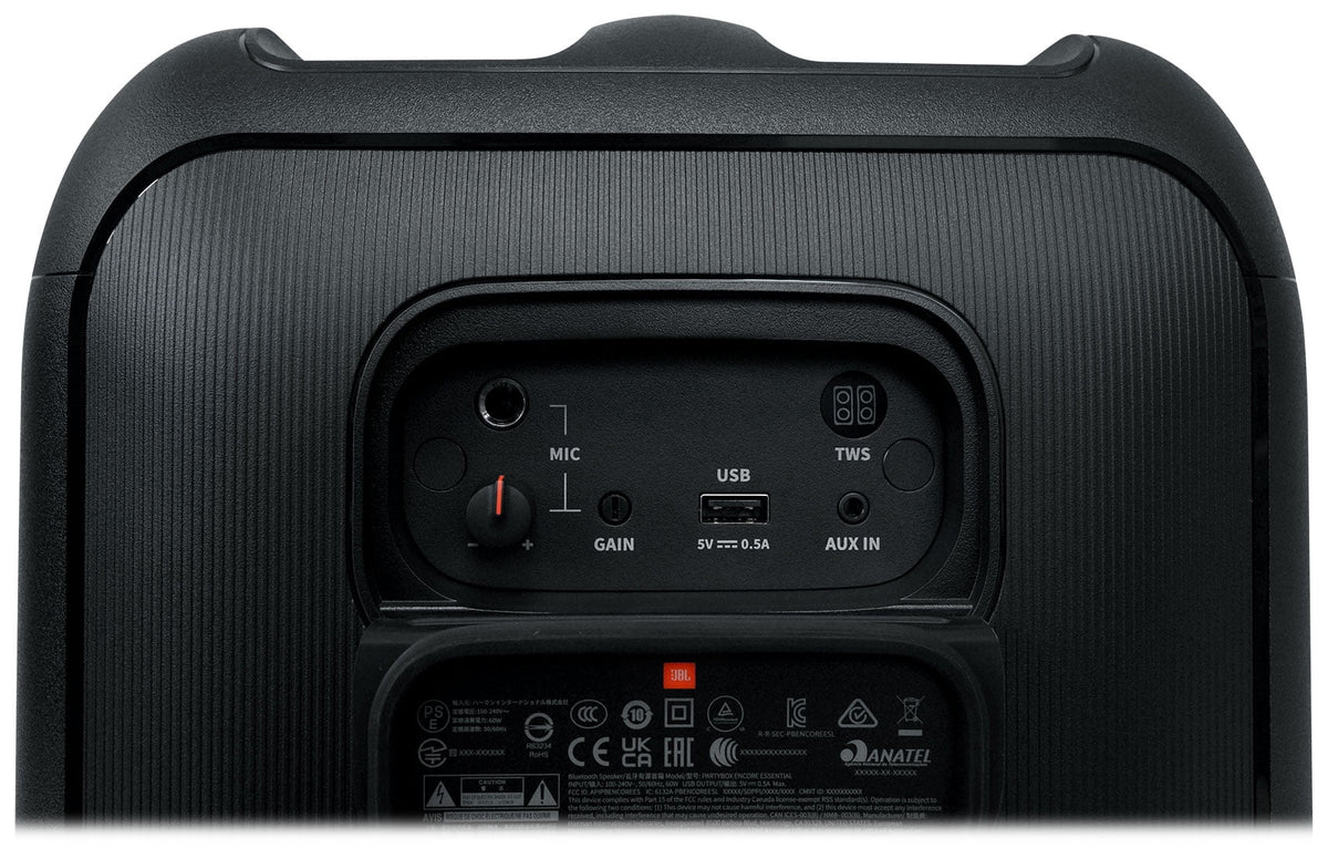 Essential w Portable Partybox Compact JBL Mics LED+Wireless Party Speaker Encore